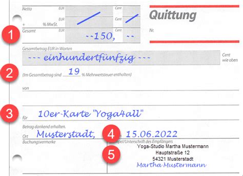 Bitte gib eine Quittungsnummer ein. .
